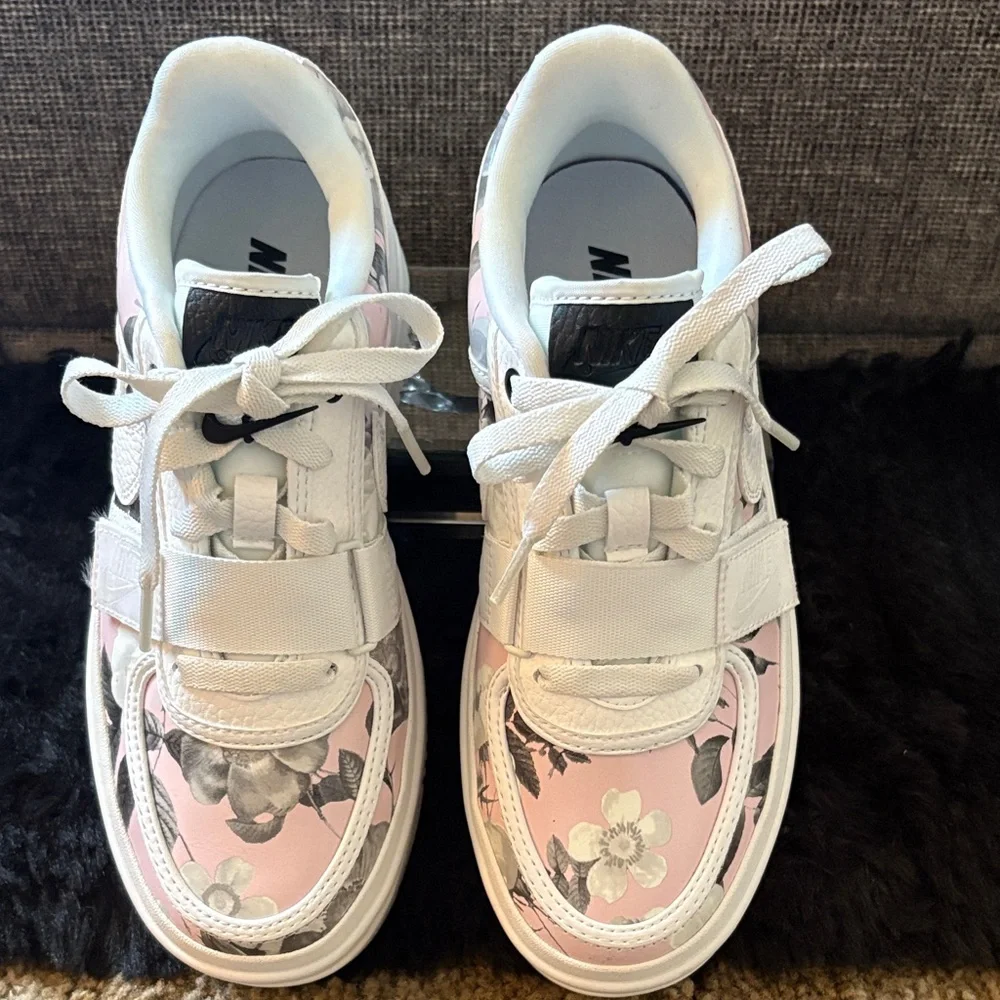 Nike Pink Floral Platform Lace-Up Sneakers - Picture 2 of 5